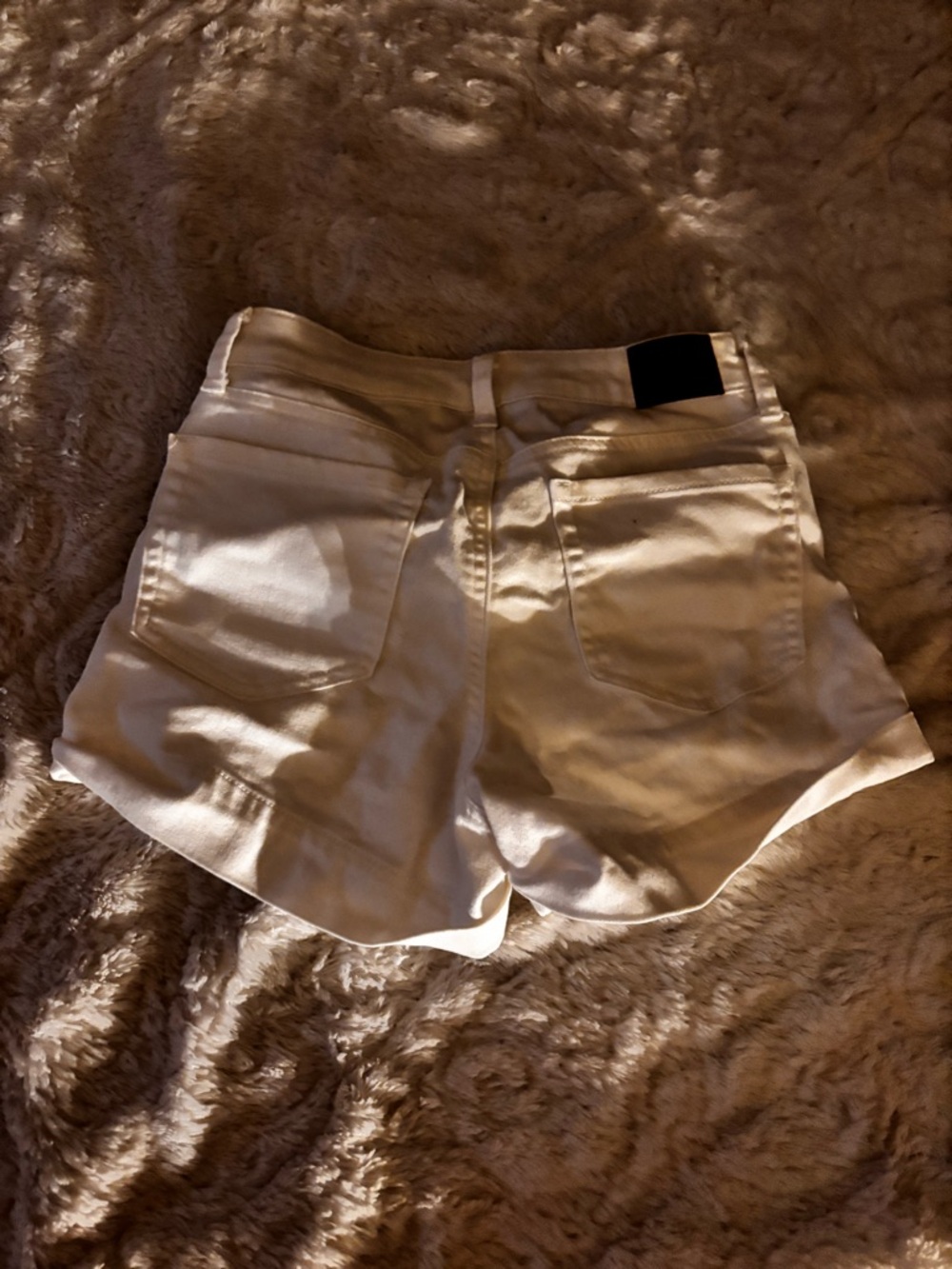 Aeropostale White High-Waist Jean Shorts